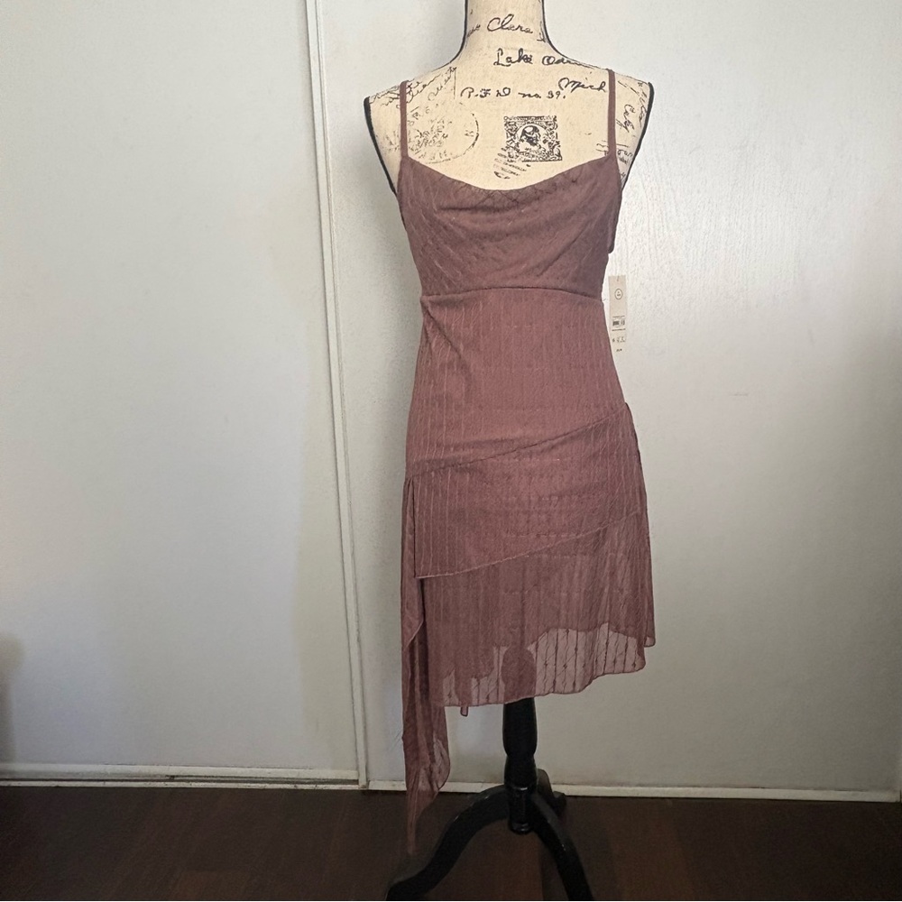 No Boundaries Mauve Asymmetrical Dress